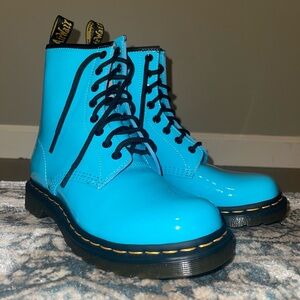 Dr. Martens Shiny Blue Boots